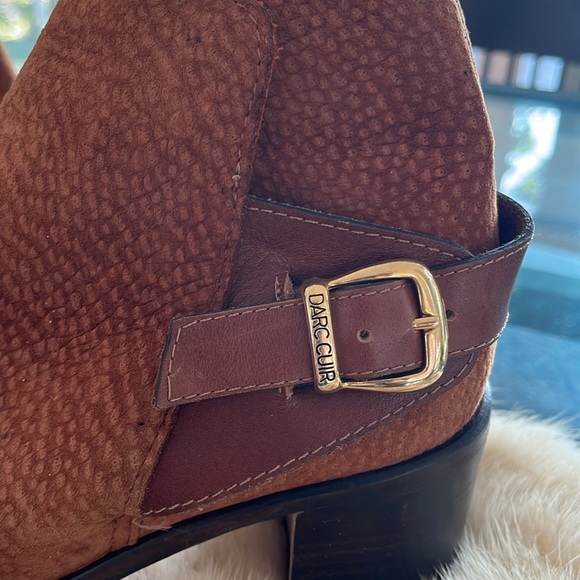 Darc Cuir Camel Suede Ankle Boots New Soles! - Picture 5 of 9
